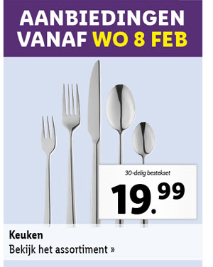 Bekijk alle aanbiedingen voor keukengerei vanaf woensdag 8 februari
