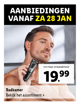 Bekijk alle aanbiedingen voor badkamer vanaf zaterdag 28 januari