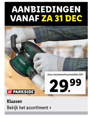 Bekijk alle aanbiedingen voor klusapparatuur vanaf zaterdag 31 december
