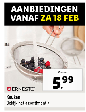 Bekijk alle aanbiedingen voor de keuken vanaf zaterdag 18 februari