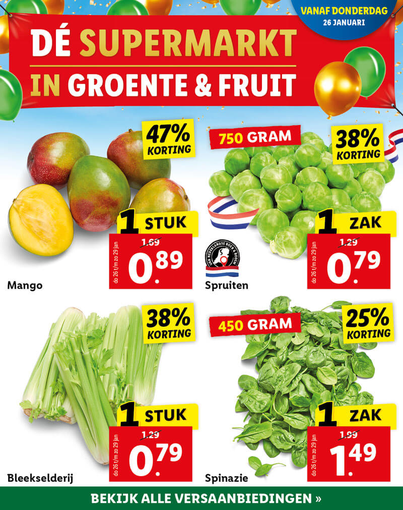 Dé supermarkt in groente & fruit