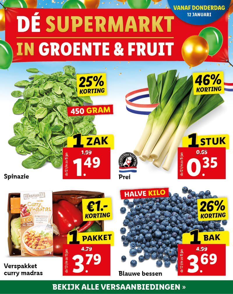 Al jaren beste in groente en fruit