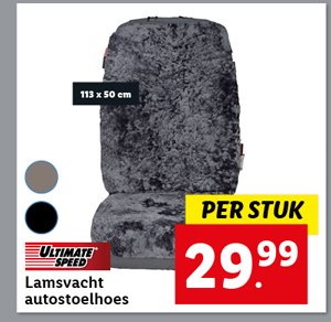 Ultimate Speed Lamsvacht autostoelhoes