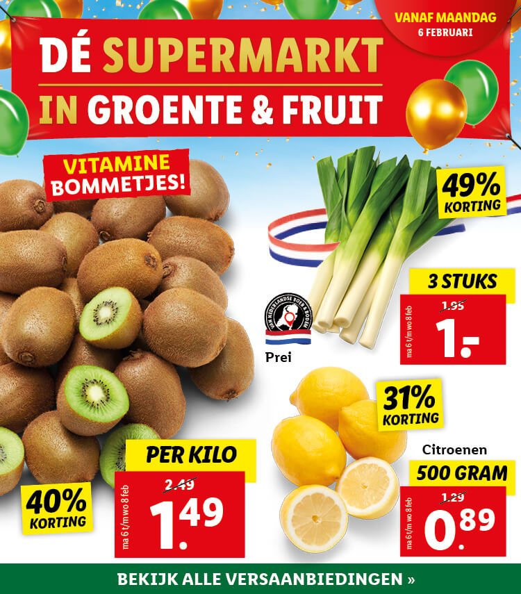 Al jaren beste in groente en fruit