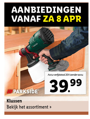 Bekijk alle aanbiedingen voor klusartikelen vanaf zaterdag 8 april