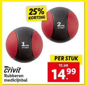 CRIVIT Rubbere medicijnbal 1 kg / 2 kg of 3 kg / 4 kg