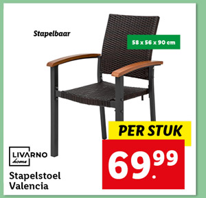 Livarno Home Stapelstoel Valencia bruin