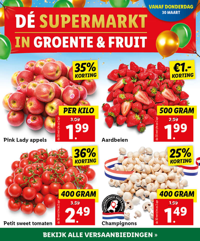 Dé supermarkt in groente & fruit