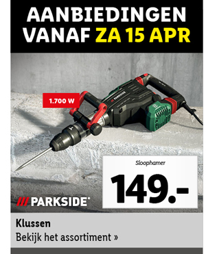Bekijk alle aanbiedingen voor klusartikelen vanaf zaterdag 15 april