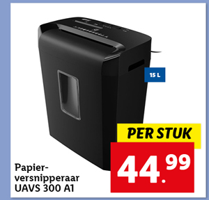 United Office Papierversnipperaar UAVS 300 A1