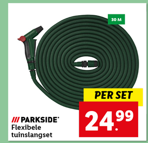 Parkside Flexibele tuinslangset 30 m