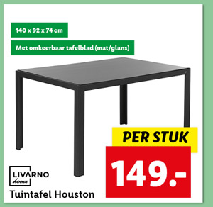 Livarno Home Tuintafel Houston zwart
