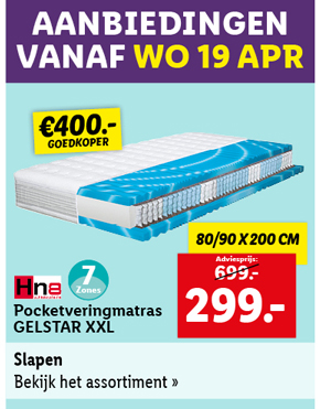 Bekijk alle aanbiedingen voor slaapartikelen vanaf woensdag 19 april
