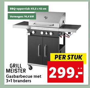 Grillmeister Gasbarbecue met 3 branders
