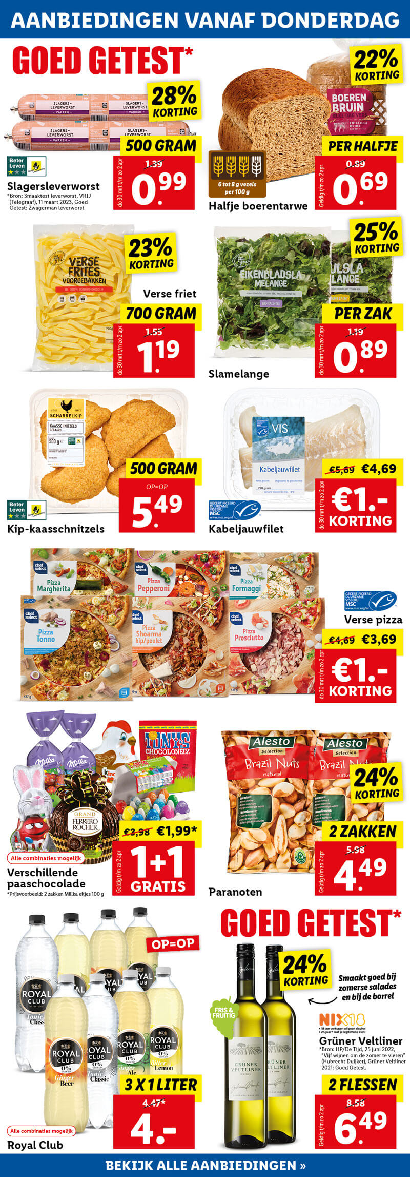 Aanbiedingen vanaf donderdag