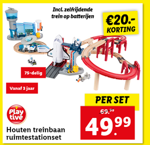 Playtive Houten treinbaan ruimtestationset SMART