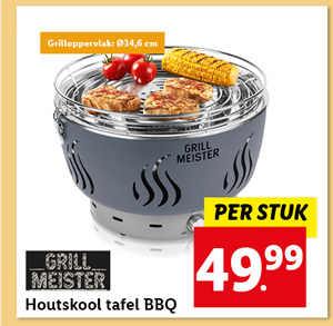 GRILLMEISTER Houtskool tafel BBQ