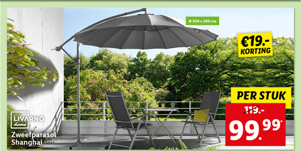 Livarno Home Zweefparasol Shanghai