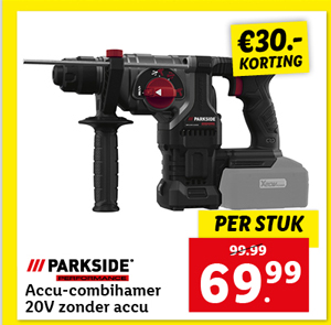 PARKSIDE PERFORMANCE® Accu-combihamer 20V zonder accu