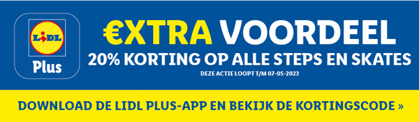 20% korting op alle steps en skates t/m 7-5 met Lidl Plus!