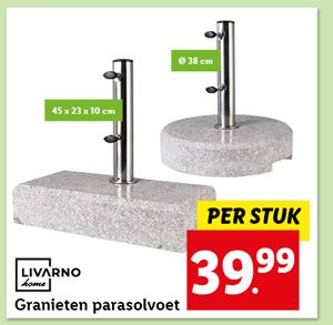 Livarno Home Granieten parasolvoet vierkant