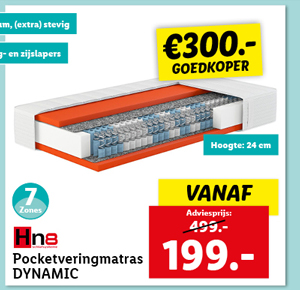 Dynamic TFK 7-zones pocketveringmatras DYNAMIC