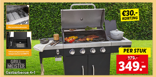 Grillmeister Gasbarbecue 4+1