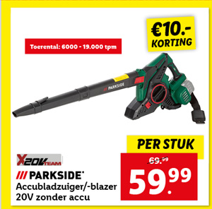 PARKSIDE® Accubladzuiger/-blazer 20V zonder accu