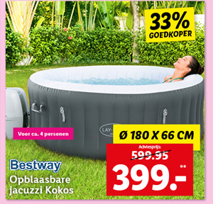 Bestway Opblaasbare jacuzzi Kokos