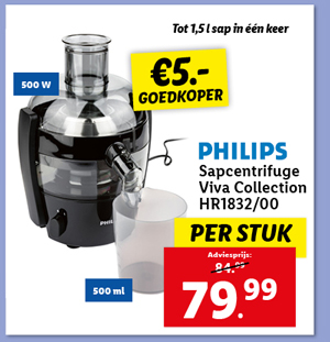 Philips Sapcentrifuge Viva Collection HR1832/00