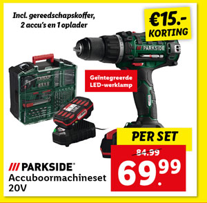 PARKSIDE® Accuboormachine-set 20V