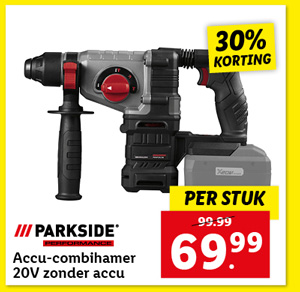 PARKSIDE PERFORMANCE® Accu-combihamer 20V zonder accu